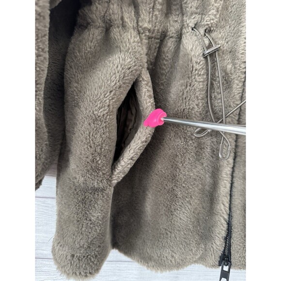 Zara Brown Faux Fur Women's Jacket, Medium - Picture 4 of 11